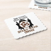 Boo-tiful ochtenden Begin met Coffee.w Kartonnen Onderzetters (Gebogen)