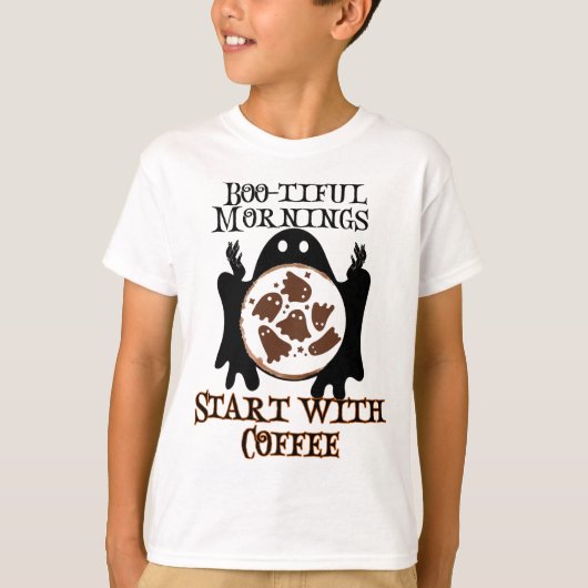 Boo-tiful ochtenden Begin met Coffee.w T-shirt (Voorkant)
