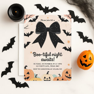 Boo-tiful Roze Halloween Uitnodiging voor Meisjes
