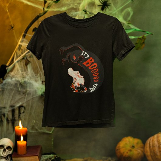 Boo-tiful stijl! Pak je T-shirt 'Het is Boo Time'