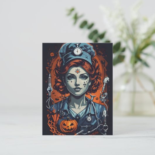 Boo-tiful zorg injecteren, griezelige Halloween ve Briefkaart (Staand voorkant)
