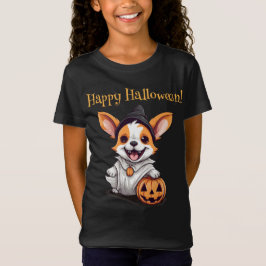 Boo-tifully speels: spookhond Halloween pompoen T-shirt