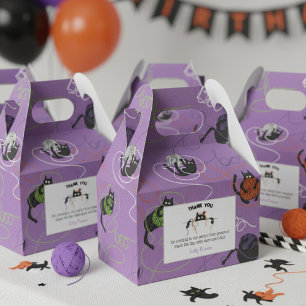 Boo-tifully Tangled Black Cats and Yarn Halloween Bedankdoosjes