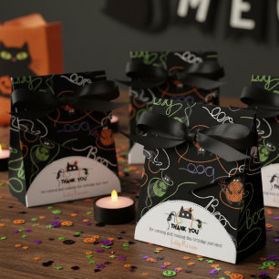 Boo-tifully Tangled Black Cats and Yarn Halloween Bedankdoosjes
