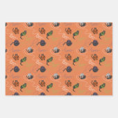 Boo-tifully Tangled Black Cats and Yarn Halloween Inpakpapier Vel (Voorkant)