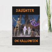 "BOO TO YOU" **FILLE** HEUREUSE CARTE HALLOWEEN (Devant)