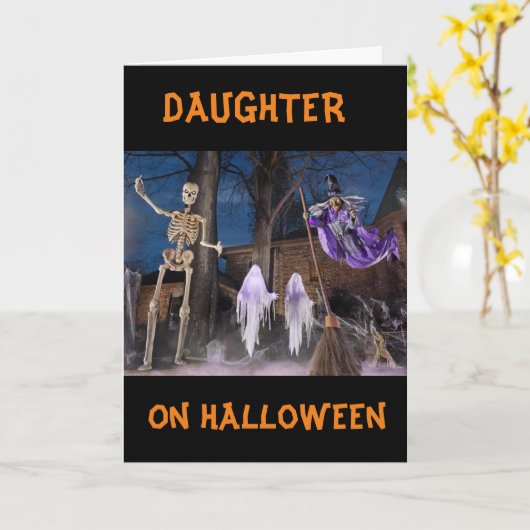 "BOO TO YOU" **FILLE** JOYEUX HALLOWEEN CARTE (Fleur jaune)