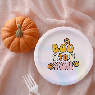 Boo to You Schattig Halloween Papieren Bordje