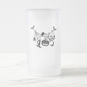 Boo Trick or treat Halloween vleermuizen, pompoene Matglas Bierpul