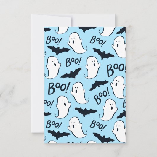 Boo. Tweede uitnodiging van de partij Halloween (Achterkant)