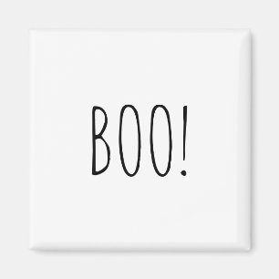 Boo wit eenvoudige typografie grappig schattig Hal Magneet