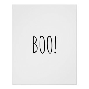 Boo wit spooky typografie grappig schattig Hallowe Perfect Poster
