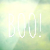 Boo wit spooky typografie grappig schattig Hallowe Raamsticker (Vel 3)