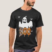 Boo With Spiders And Witch Hat Halloween T-shirt (Voorkant)