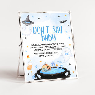 Boo-y Halloween Baby shower Zeg geen Baby Poster