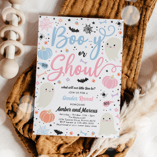 Boo-y of Ghoul Halloween Ghost Gender Reopenbaarma Kaart