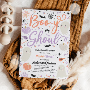 Boo-y of Ghoul Halloween Ghost Gender Reopenbaarma Kaart