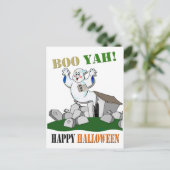 Boo Yah ! Bonne carte postale Halloween (Debout devant)