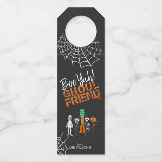 Boo Yah Ghoul Friend Halloween Monsters ID684 Flessenhanger (Voorkant)