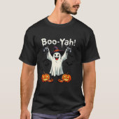 Boo Yah Spooky Gamer Ghost met controller Hallowe T-shirt (Voorkant)