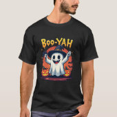 Boo Yah Spooky Gamer Ghost met controller Hallowe T-shirt (Voorkant)