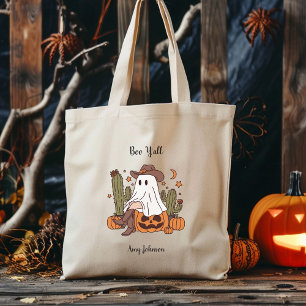 Boo Y'all Custom Halloween Westerne Canvas tas