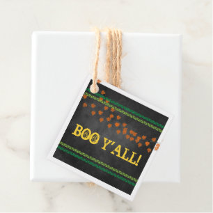 Boo Y'all Halloween Gezinsvriendelijk Plezier Bedankjes Labels