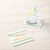 Boo Y'all Halloween Gezinsvriendelijke Herfst Plez Vierkante Kartonnen Onderzetter (Insitu)