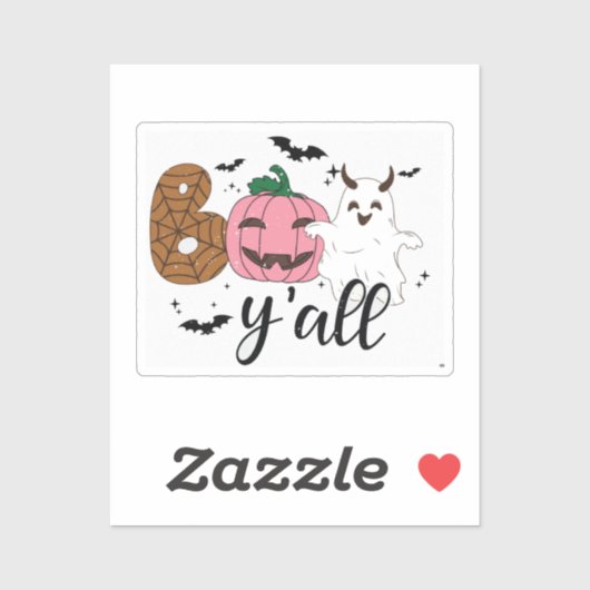 Boo Y'all Halloween Sticker (Vel)