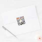 Boo Yeah - Retro Schattige Ghost Skateboard Vierkante Sticker (Envelop)