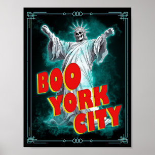Boo York City Halloween Standbeeld van Liberty Poster