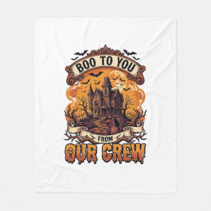 Boo You Onze Bemanning Spokenhuis Halloween_1 Fleece Deken