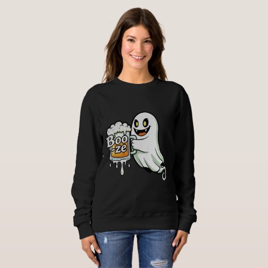 Boo-z – Funny Halloween Ghost Design Trui (Voorkant volledig)