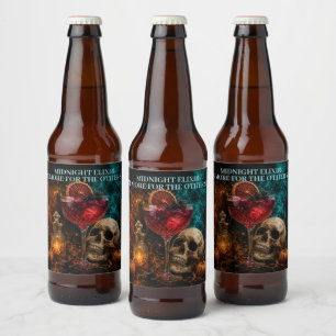 Boo Ze Night Gothische Schedel Cocktail Bier Etiket