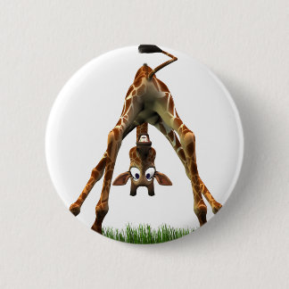 Boo. Zegt Olympia Giraffe. Ronde Button 5,7 Cm