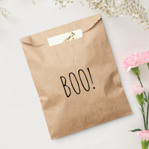 Boo zwart eenvoudige typografie grappig schattig H Bedankzakje