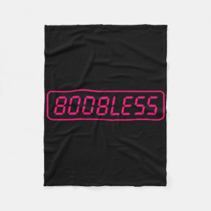 Boobless Funny Mastectomy Borstchirurgie Borstkank Fleece Deken
