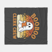 Booboo Clerk Crew Halloween Ghost Ontwerp_1 Fleece Deken (Voorkant (Horizontaal))