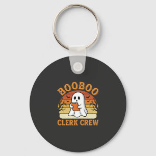 Booboo Clerk Crew Halloween Ghost Ontwerp_1 Sleutelhanger