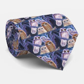 Boobook Owl Family Stropdas (Opgerold)