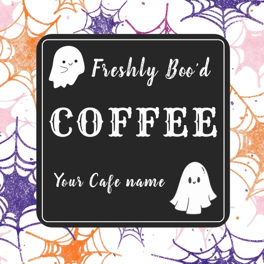 Boo'd noir Fraîchement Boo'd affaires Café Sticker