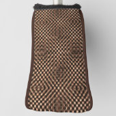 Boodbruine schaak over elkaar golfheadcover (Draai 90)