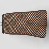 Boodbruine schaak over elkaar golfheadcover (Voorkant)