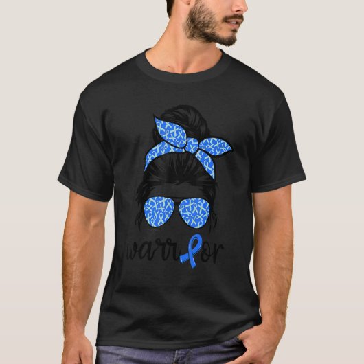 Boodbun-bril draag Blue Warrior Diabetes AWare T-shirt (Voorkant)