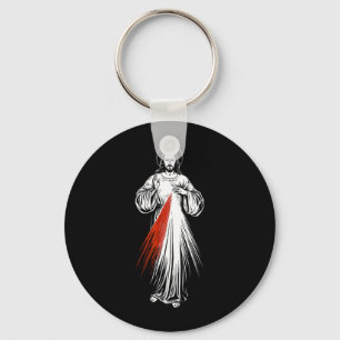 Boodharende Jezus Katholiek Geloof Heilige Beeld Sleutelhanger