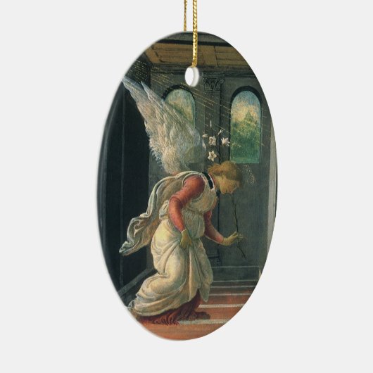 Boodschap (engel detail) door Sandro Botticelli Keramisch Ornament (Rechts)