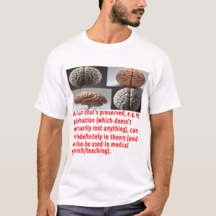 Boodschap over het behoud van de hersenen (ontwerp t-shirt