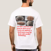 Boodschap over het behoud van de hersenen (ontwerp t-shirt (Achterkant)