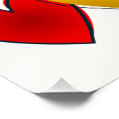 Boodschap tegen haat met regenboogharten perfect poster (Hoek)