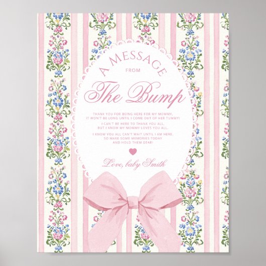 Boodschap van het Bump Love Shack Baby shower Poster (Voorkant)